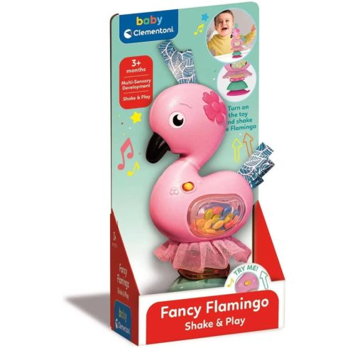 Clementoni Baby, interaktív flamingó csörgő, 03294