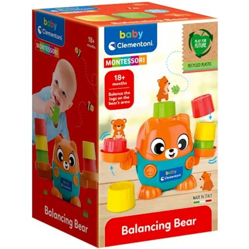 Clementoni Montessori, Egyensúlyozó medve babajáték, 03305