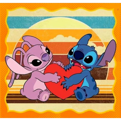 Clementoni 3 x 48 darabos supercolor puzzle, Stitch és Angel, 03315
