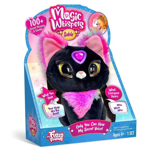 Magic Whispers, Suttogó Cica interaktív plüss, Sable, 03331