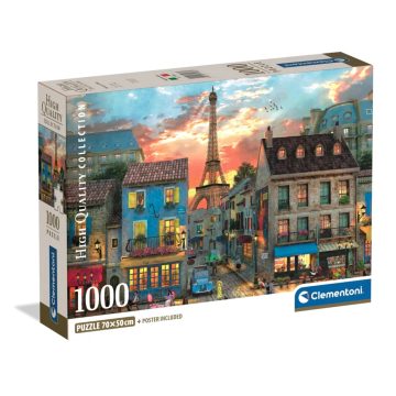 Clementoni HQC, 1000 darabos, Párizs utcái puzzle, 03357