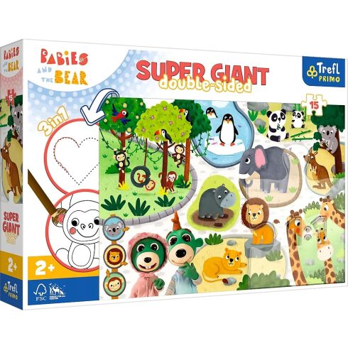 Trefl, 15 darabos Giant puzzle, Kicsik a Farmon, 03365