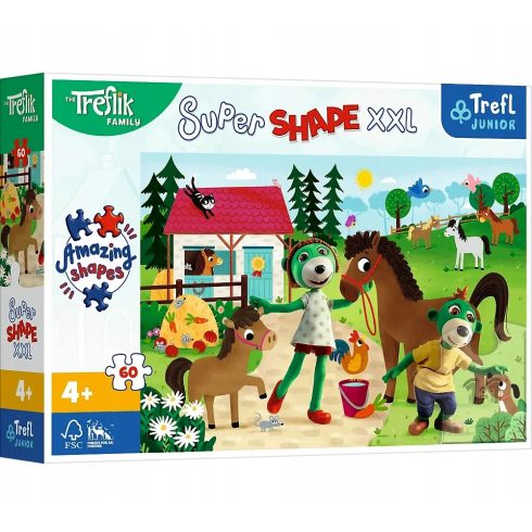 Trefl, 60 darabos XXL puzzle, Treflikek a ménes farmon, 03368