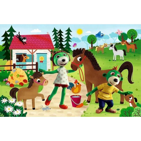 Trefl, 60 darabos XXL puzzle, Treflikek a ménes farmon, 03368