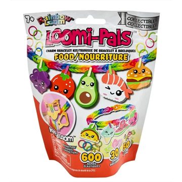   Rainbow loom, Happy Loom Loomi-pals, gumikarkötőkészítő játékszett, fincsiségek, 03393