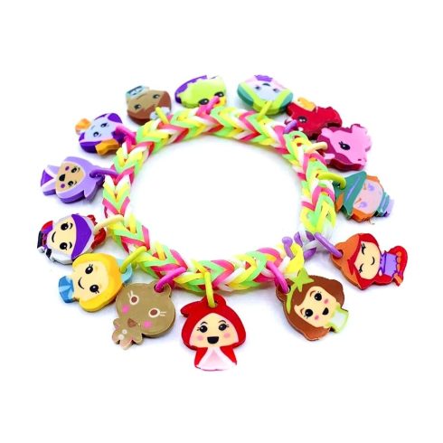 Rainbow loom, Happy Loom Loomi-pals, gumikarkötőkészítő játékszett, tündérek, 03394