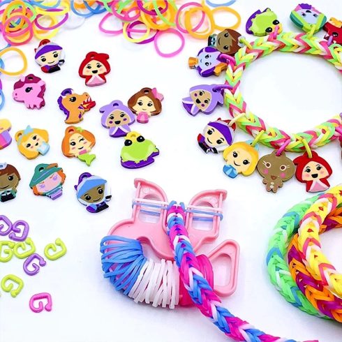 Rainbow loom, Happy Loom Loomi-pals, gumikarkötőkészítő játékszett, tündérek, 03394