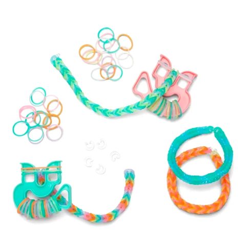 Rainbow loom, sötétben világító gumikarkötőkészítő játékszett, 03395