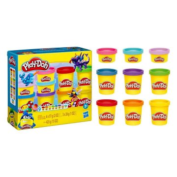 Play-Doh, 9 tégelyes gyurma csomag, 425 g, 03749