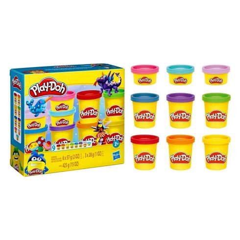 Play-Doh, 9 tégelyes gyurma csomag, 425 g, 03749