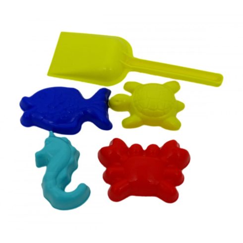 Homokozó formák szett - lapáttal - 5 darabos - 04477