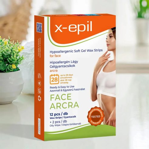 X-Epil Gyanta csík arcra, 12 darabos csomag, 04812