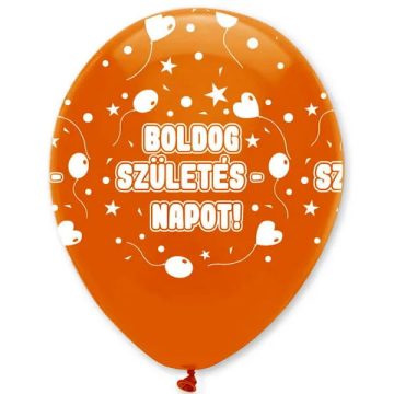Boldog Születésnapot lufi csomag, 10 darabos, 30 cm, 05010