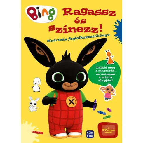 Bing nyuszi, Ragassz és színezz! Matricás foglalkoztatókönyv, 05556