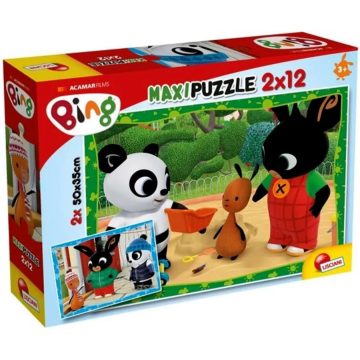   Lisciani, Bing nyuszi a barátaival MAXI puzzle, 2 x 12 darabos csomag, 05870