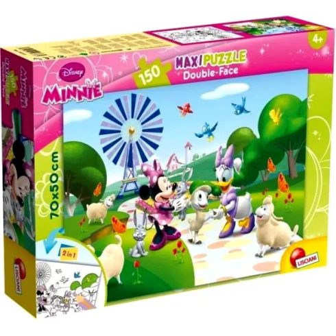 Lisciani, Minnie egér 2 az-1-ben 150 darabos MAXI puzzle csomag,  05876