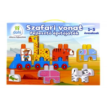 Szafari vonat fejlesztő építőjáték - 06321