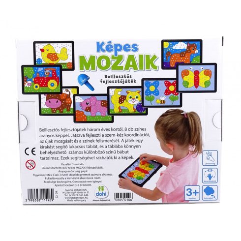 Képes mozaik - beillesztős fejlesztőjáték - 06334