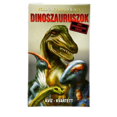 Kvíz kvartett, Állatos kártya csomag, dinoszauruszok, 06509