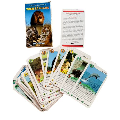 Kvíz kvartett, Állatos kártya csomag, Vadon élő állatok, 06513