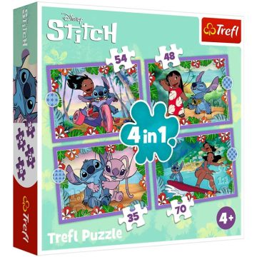   Trefl, Disney, Lilo & Stitch Őrült napja 4 az 1-ben puzzle csomag, 07713