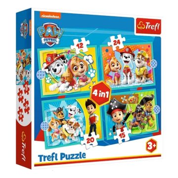 Trefl - 4 az 1-ben puzzle csomag - Mancs Őrjárat - 07742