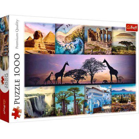 Trefl 1000 darabos puzzle csomag, Afrika kollázs, 07801