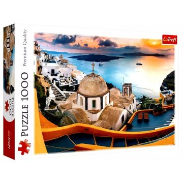   Trefl - 1000 darabos puzzle csomag - Mesés Santorini - 07812