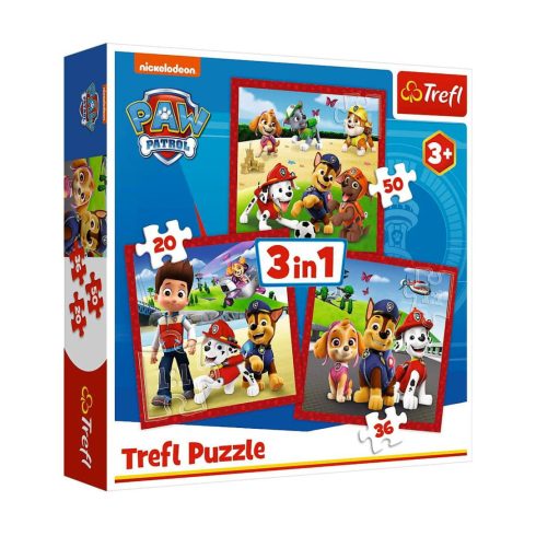 Trefl 3 az 1-ben Mancs őrjáratos puzzle csomag, 07820