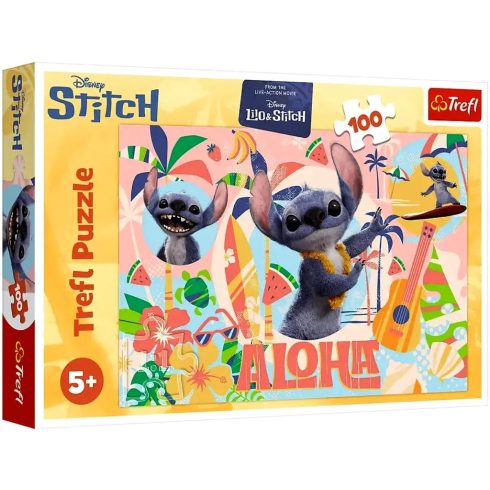 Trefl, 100 darabos Stitch és barátai puzzle csomag, 07823