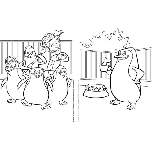 Madgaszkár Pingvinjei, Trefl kifestőkönyv, 07826