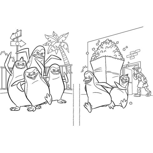 Madgaszkár Pingvinjei, Trefl kifestőkönyv, 07826