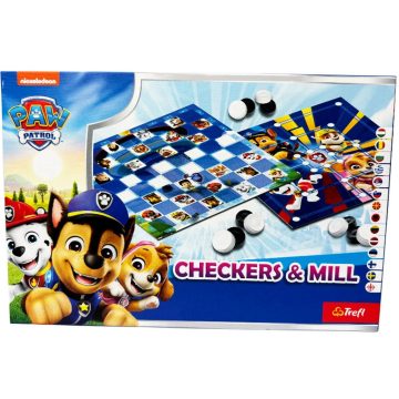 Trefl Mancs őrjárat, Dáma és Malom társasjáték, 07827