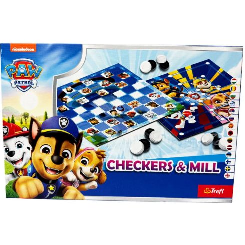 Trefl Mancs őrjárat, Dáma és Malom társasjáték, 07827