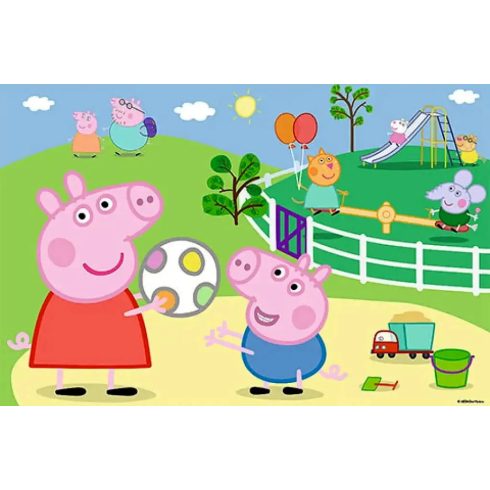 Trefl, 60 darabos Peppa, Móka a barátokkal puzzle csomag, 07840