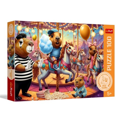 Trefl, 100 darabos puzzle, Kapibara vakáció, 07850