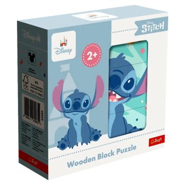 Trefl, Stitch, 9 darabos fa kocka kirakós, 07855