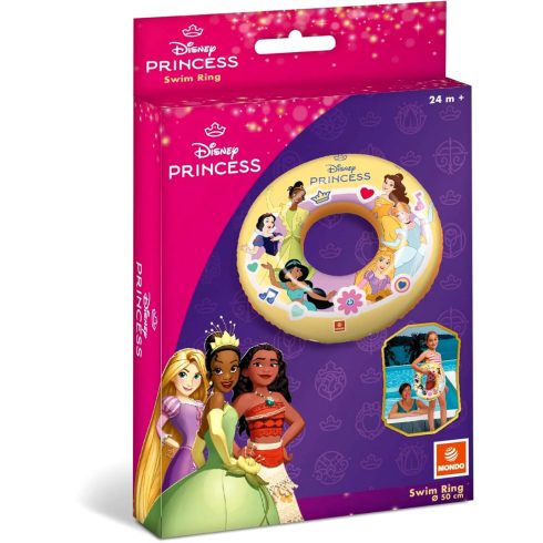 Mondo Toys, Disney Hercegnők mintás felfújható úszógumi, 50 cm, 08667