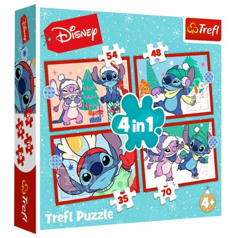 Trefl 4 az 1-ben puzzle, Stitch, 09924