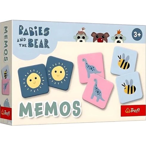 Trefl, Dominó, Kis Medve memóriakártya játékszett, 09933