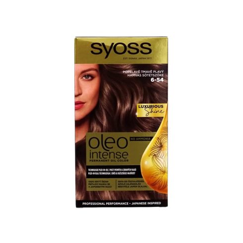 Syoss Color Oleo, intenzív olaj hajfesték, 6-54 hamvas sötétszőke, 10253