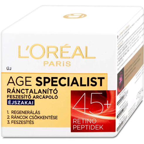 L'Oréal, Age Specialist, éjszakai ránctalanító krém, 45+, 50 ml, 10292