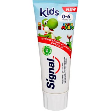 Signal gyerek fogkrém, Super Mario, epres, 75 ml, 10304