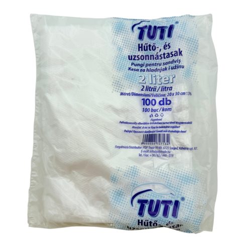 Hűtő-és uzsonnástasak 2l 20x30cm 100db Tuti - 10324