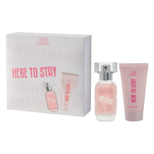 Naomi Campbell, Here to Stay, Női Ajándékcsomag, 15 ml EDT + 50 ml testápoló, 10330