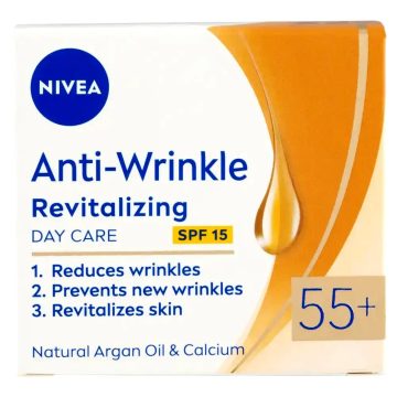   Nivea, ránctalanító nappali krém, 50 ml, 55+, SPF 15, 10377