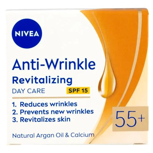 Nivea, ránctalanító nappali krém, 50 ml, 55+, SPF 15, 10377