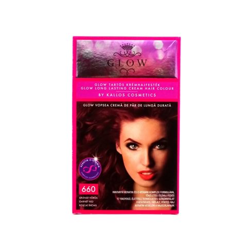 Kallos Glow hajfesték, 660 gránát vörös, 40 ml, 10441