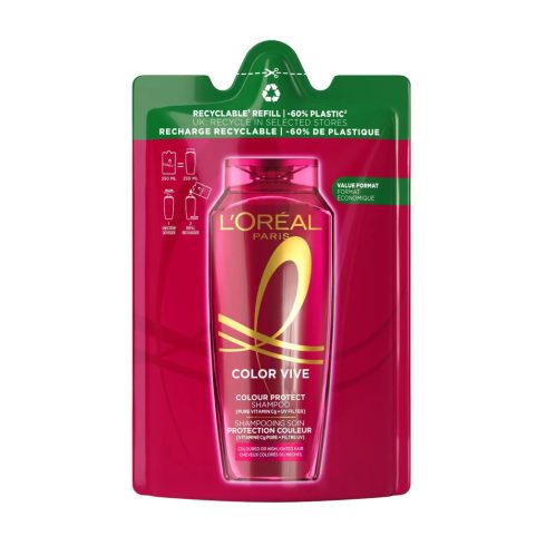 L'Oréal, Sampon utántöltő, Color Vive festett hajra, 250 ml, 10483