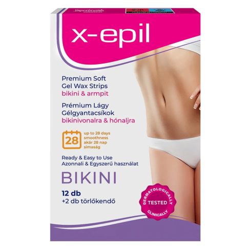 X-Epil Gyanta csík bikinivonalra és hónaljra, 12 darabos csomag, 10696